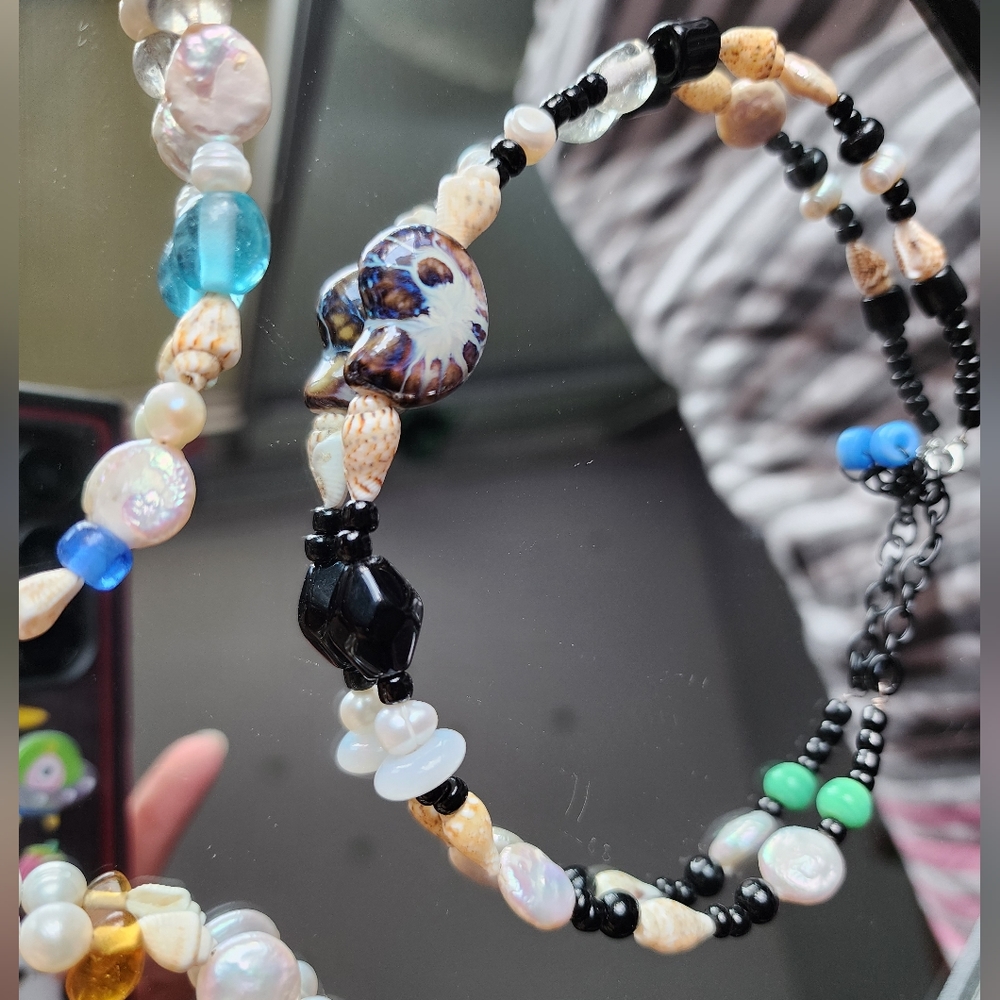 Freshwater pearl mermaid choker